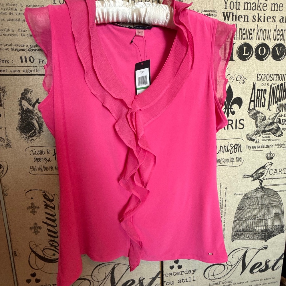 Tommy Hilfiger Sleeveless Top - Pink, NWT, Size L